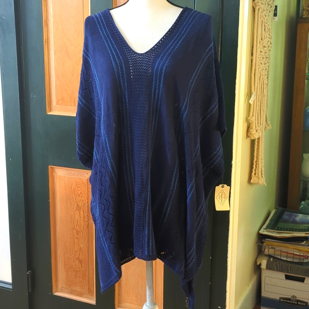 St. John's Bay American Navy Poncho NWT
